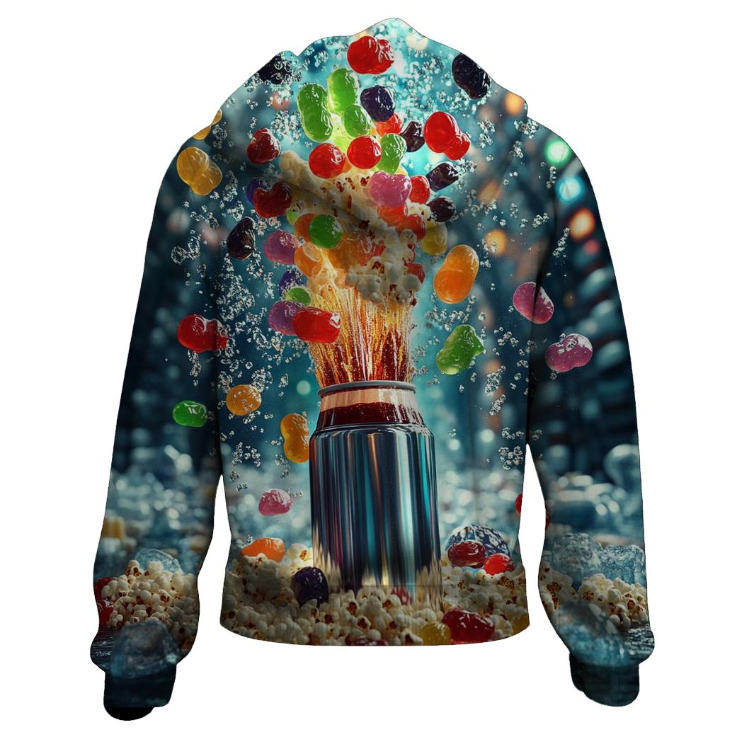 Neon Soda Geyser Candy Carnival premium hoodies