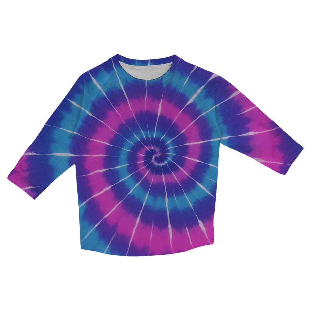 Nebula Spiral Overdye Whirlpool fashion 3/4 sleeve shirts