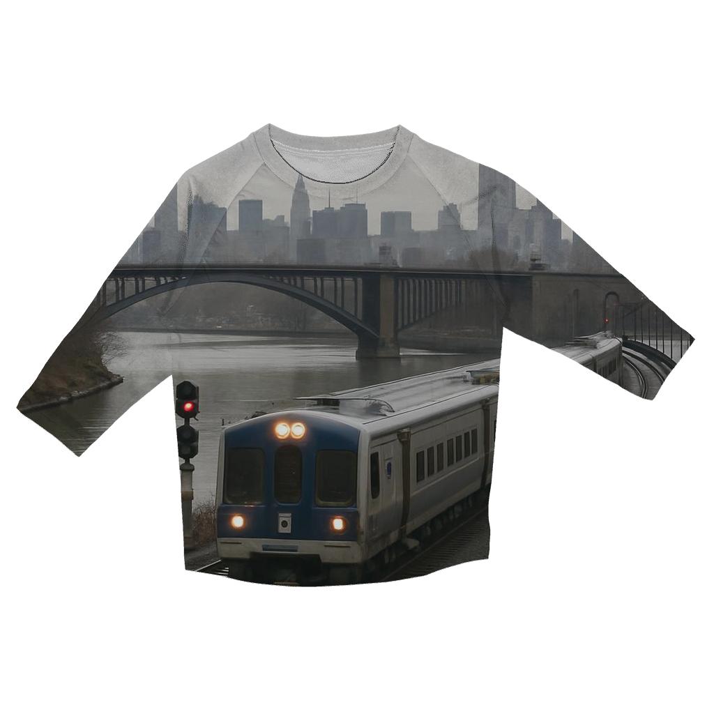 Harlem River Rail Curve With Midtown Beyond trendy 3/4 sleeve tops