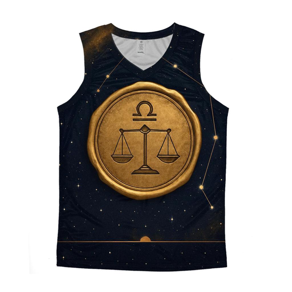Libra Equinox Scales Constellation Seal personalized athletic tanks