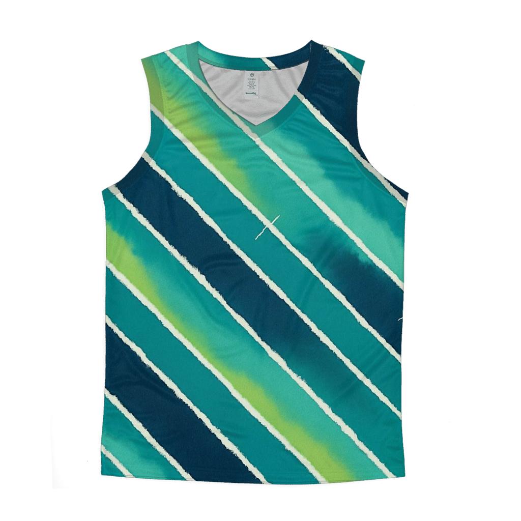 Arashi Diagonal Aurora Clamp Lines personalized athletic tanks
