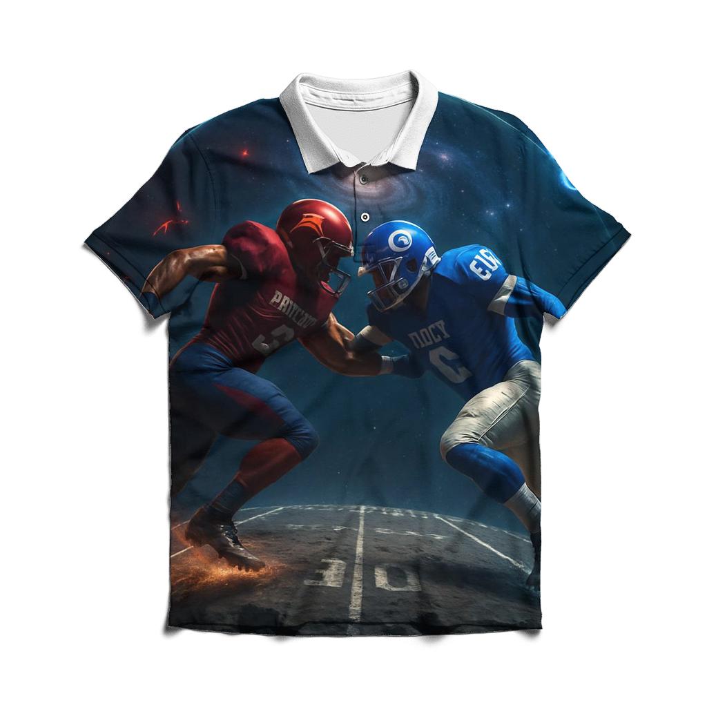 Asteroid Gridiron Clash Braves Versus Cubs custom polo shirts