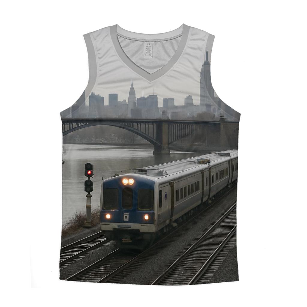 Harlem River Rail Curve With Midtown Beyond trendy fitted tank tops
