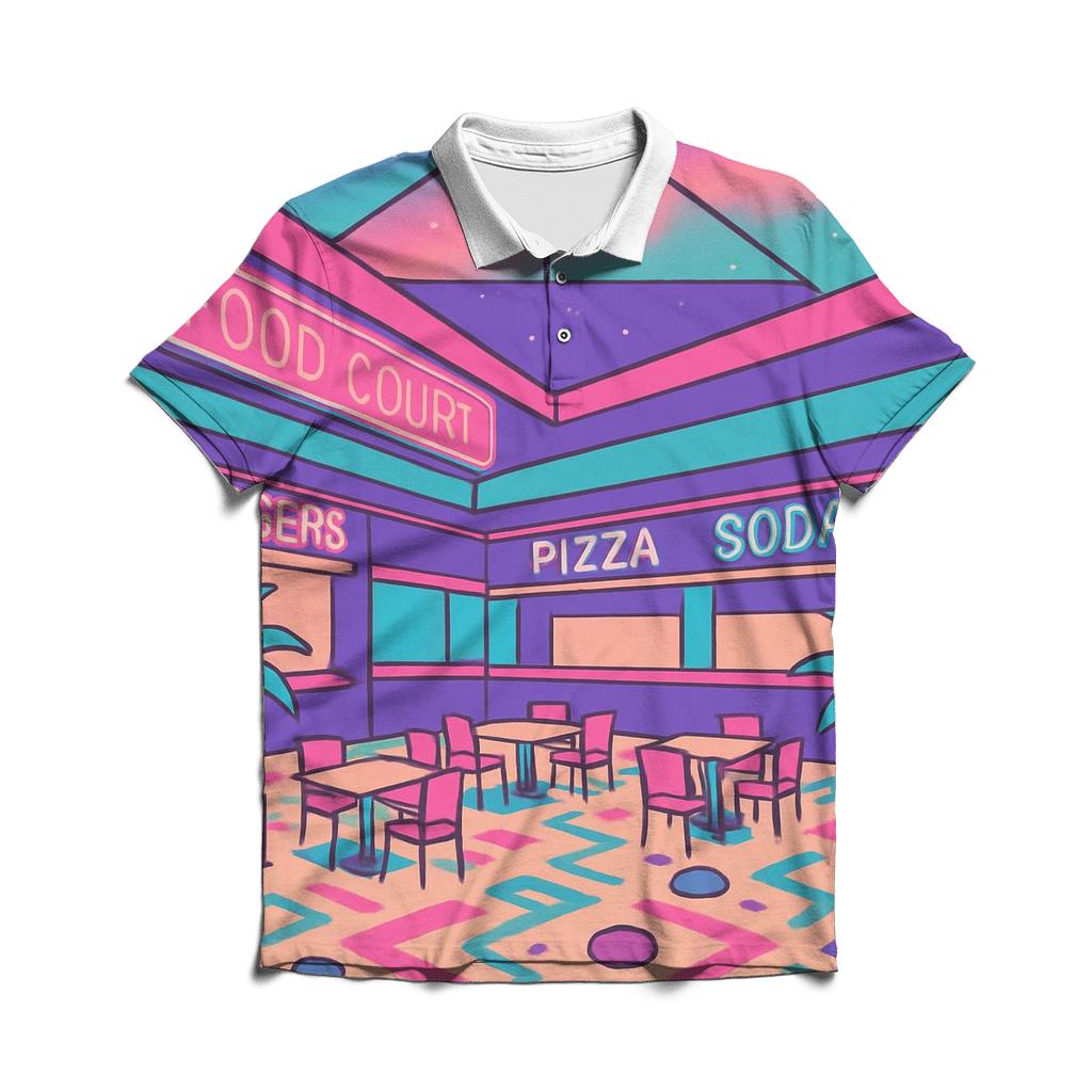 Miami Mall Food Court Nebula personalized polo shirts