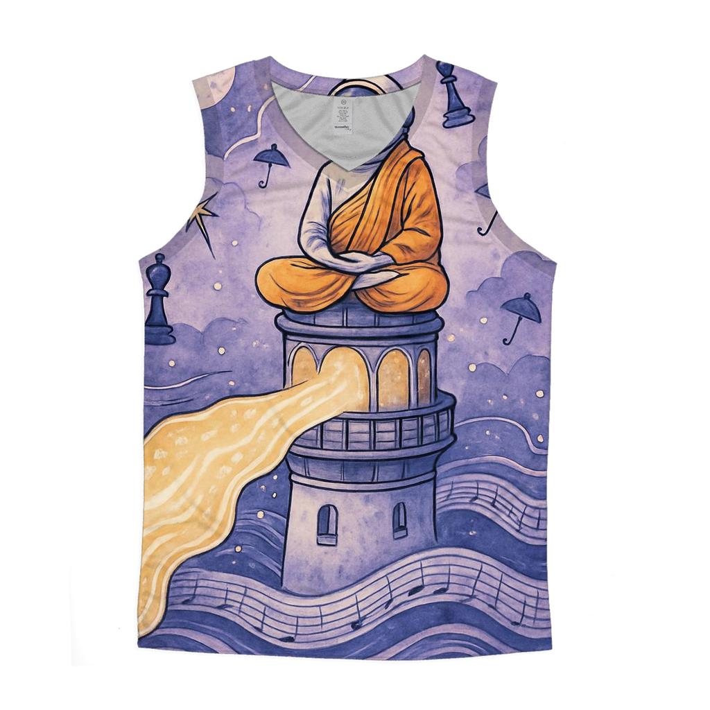 Lighthouse Of Liquid Starlight personalized athletic tanks