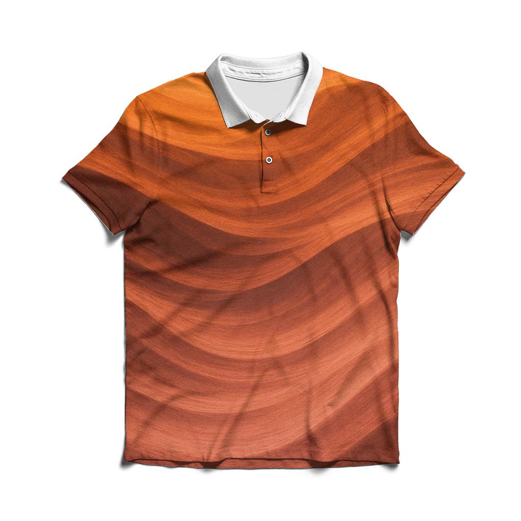 Molten Sandstorm Gradient Flow casual sports polo shirts