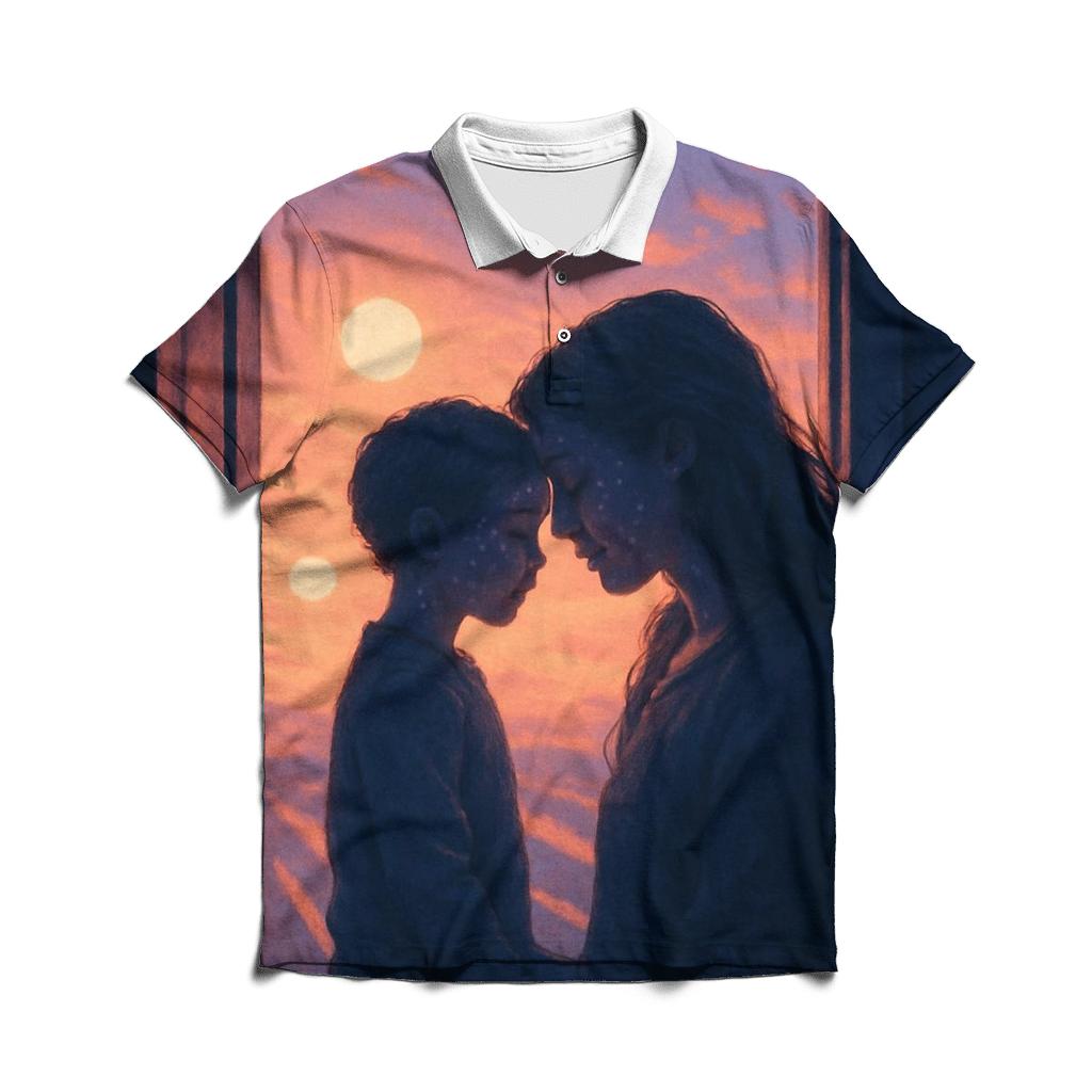 The Second Sunrise: A Mothers Love That Restarts The World branded logo polo shirts