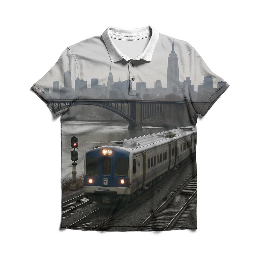 Harlem River Rail Curve With Midtown Beyond casual sports polo shirts