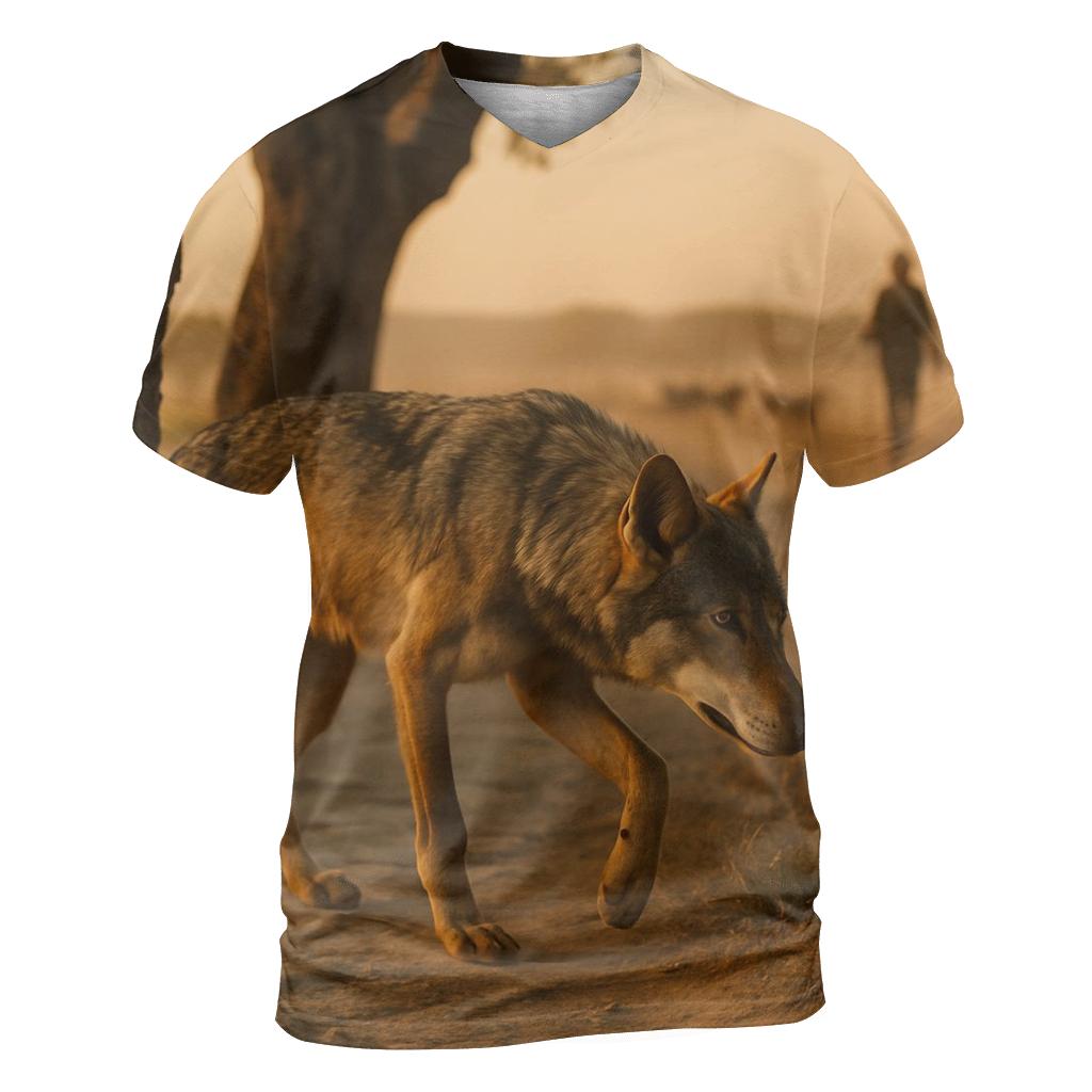 Iberian Wolf Along The Transhumance Stone Way unique graphic print tees