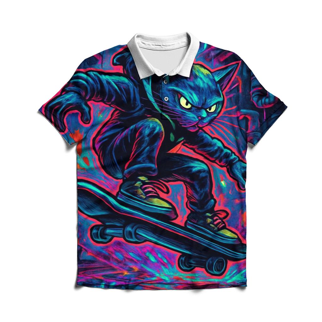 Prismatic Skatepark Alley Cat Mirage casual sports polo shirts