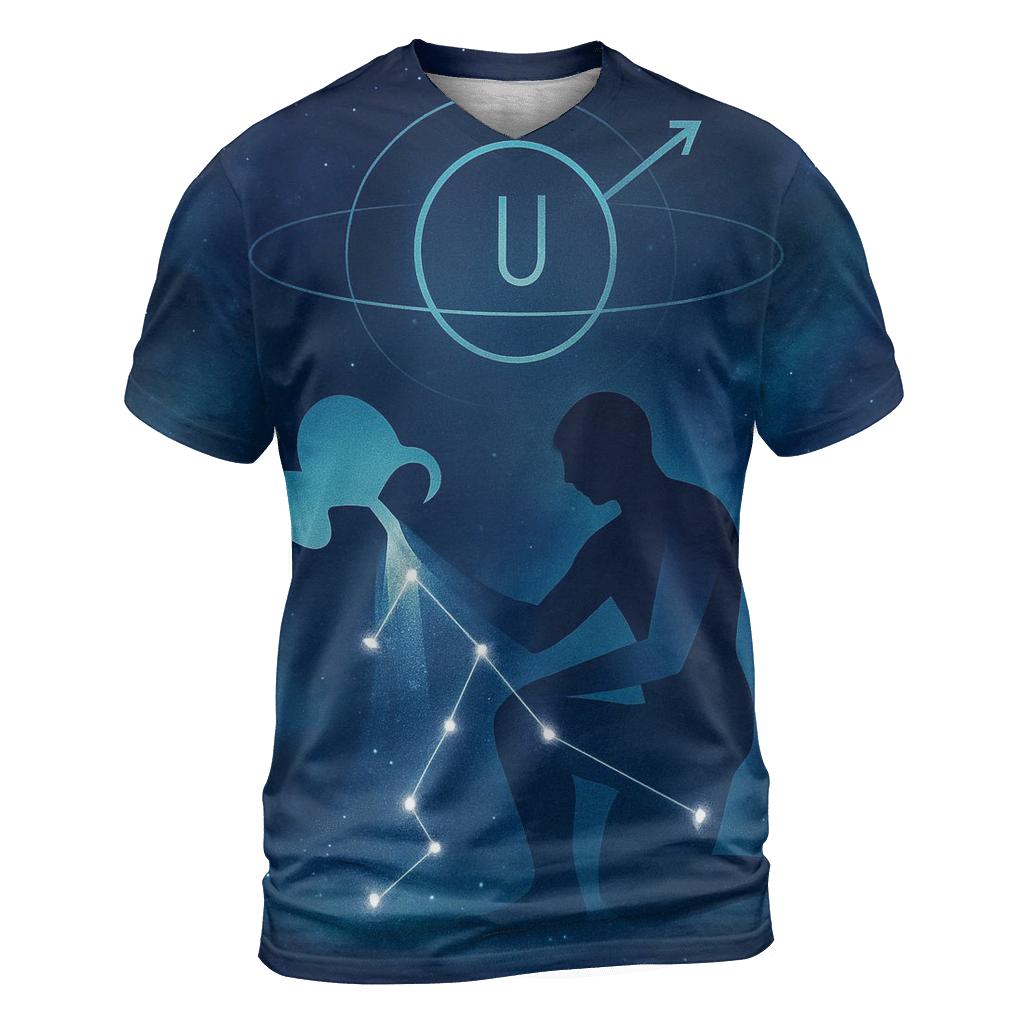 Aquarius Uranus Retrograde Star Pourer designer pattern shirts