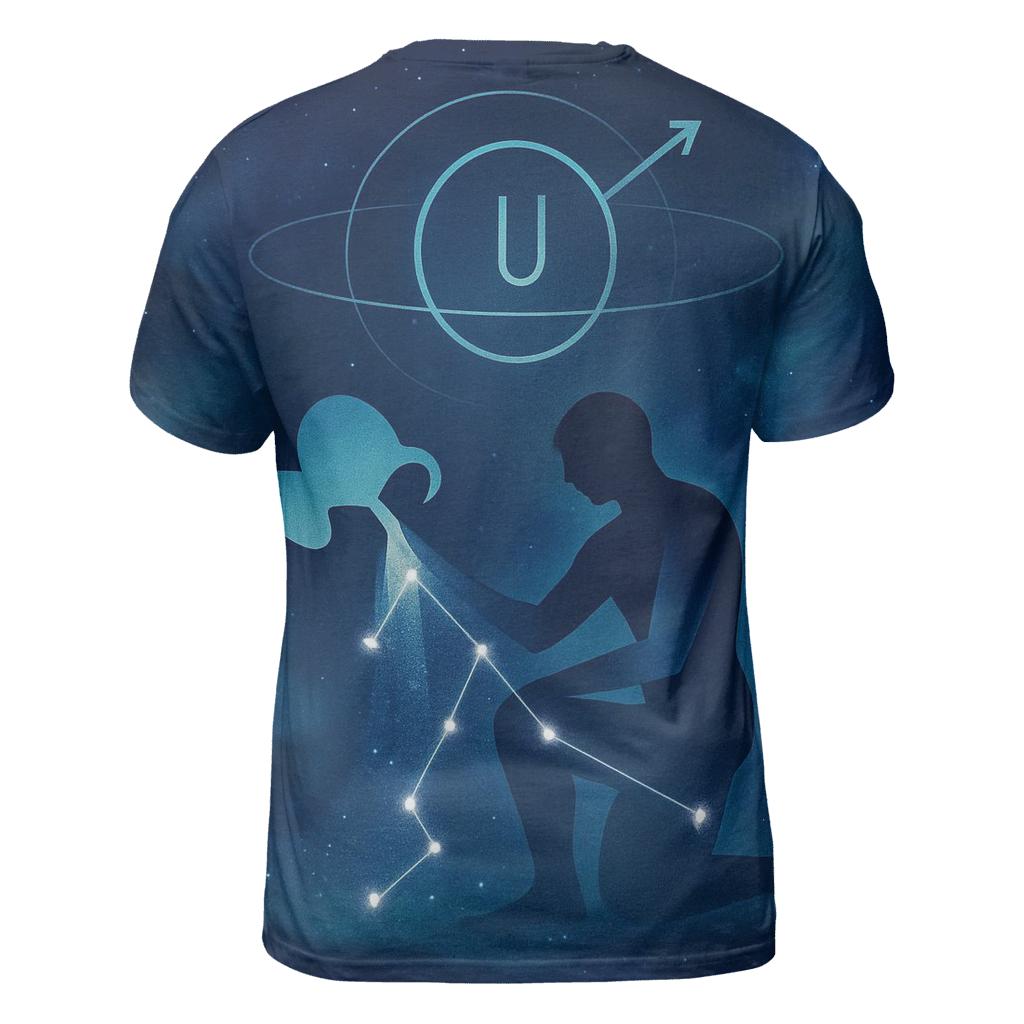 Aquarius Uranus Retrograde Star Pourer designer pattern shirts