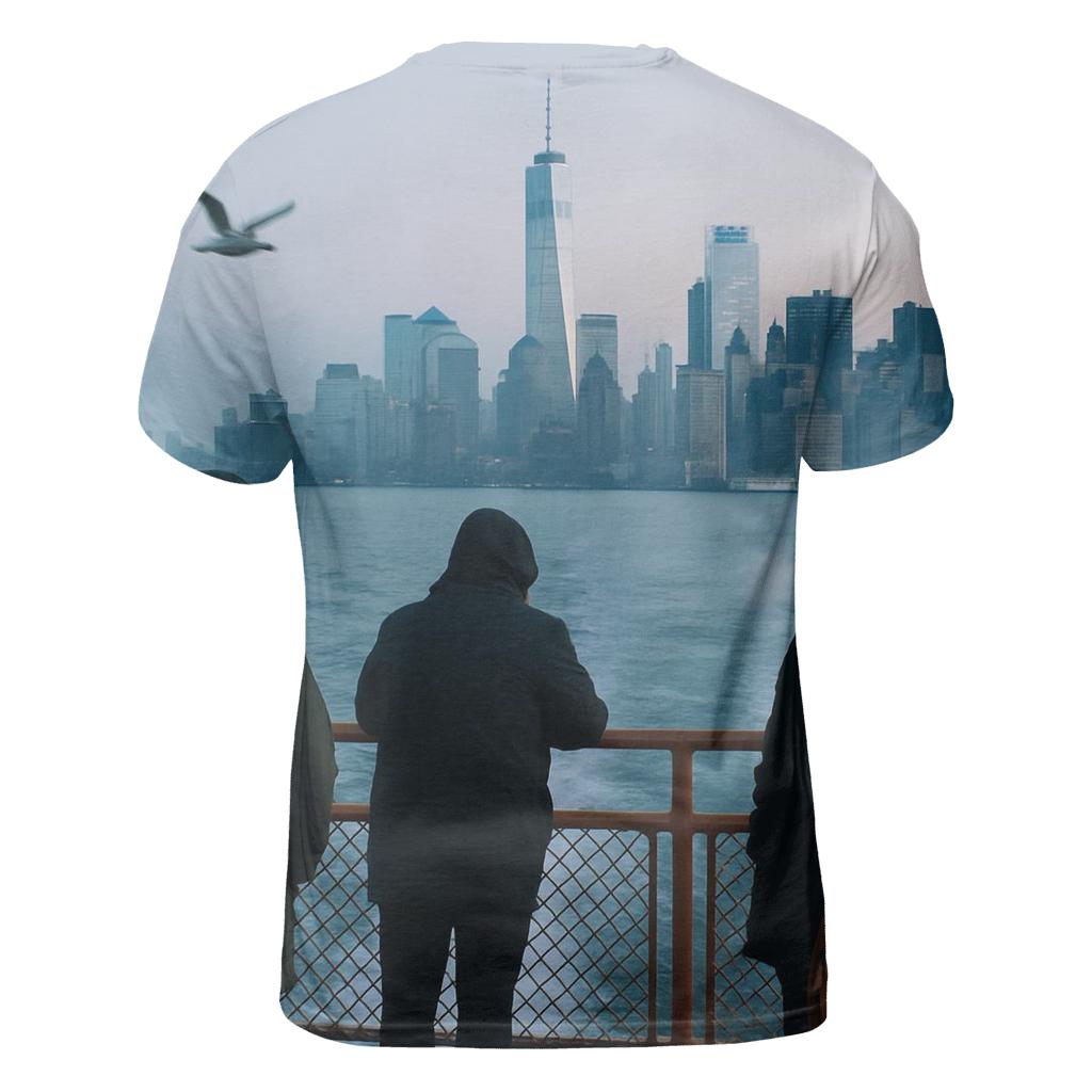 First Ferry Light Over Lower Manhattan statement graphic shirts