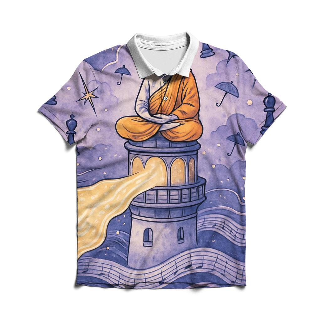 Lighthouse Of Liquid Starlight designer slim fit polos