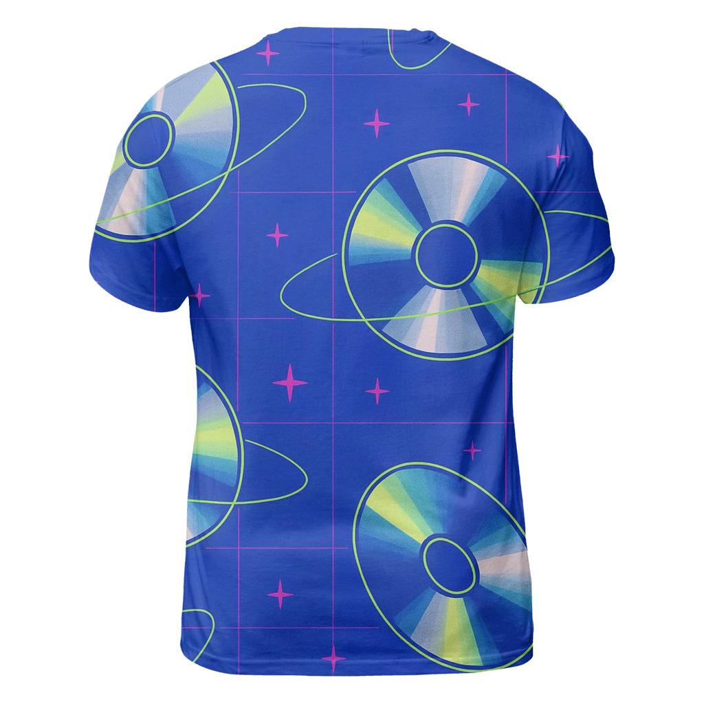 Laser Disc Orbit Pattern trendy printed shirt styles