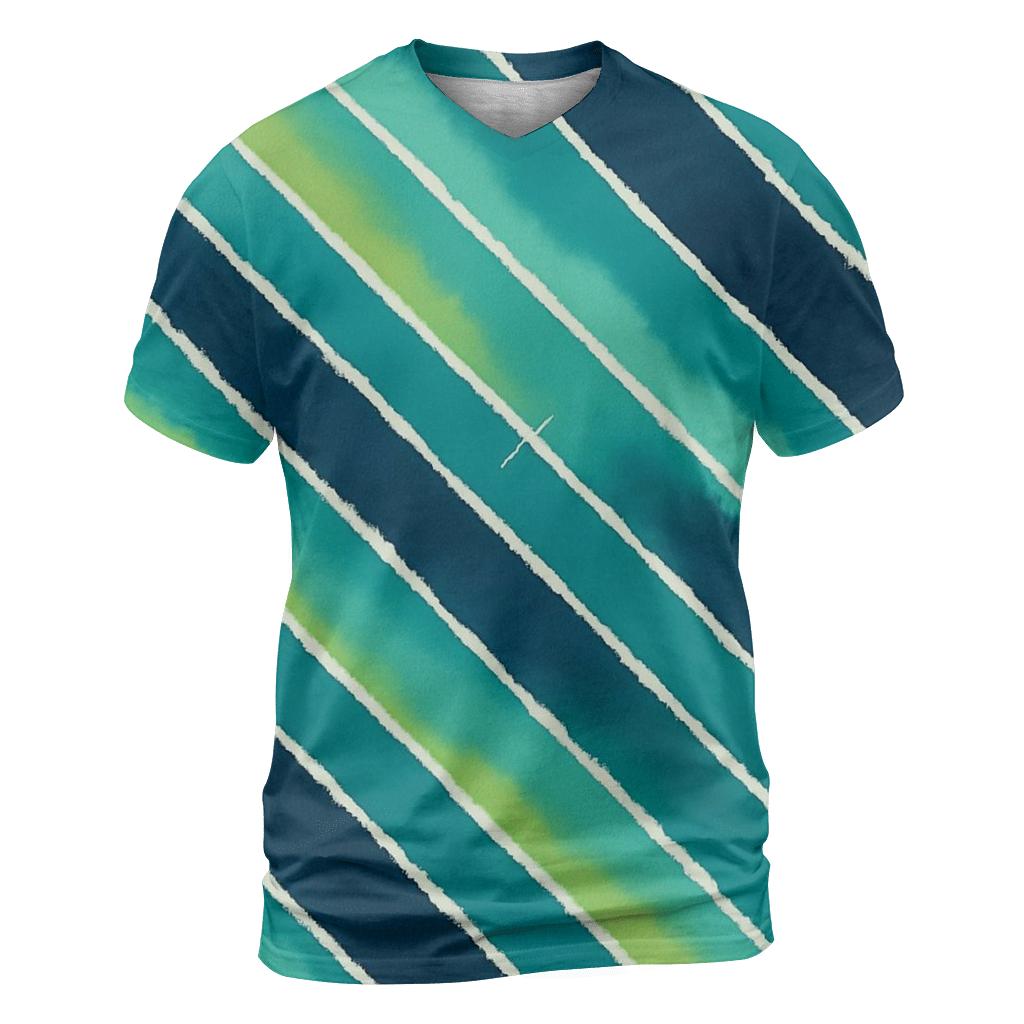 Arashi Diagonal Aurora Clamp Lines custom all-over print shirts