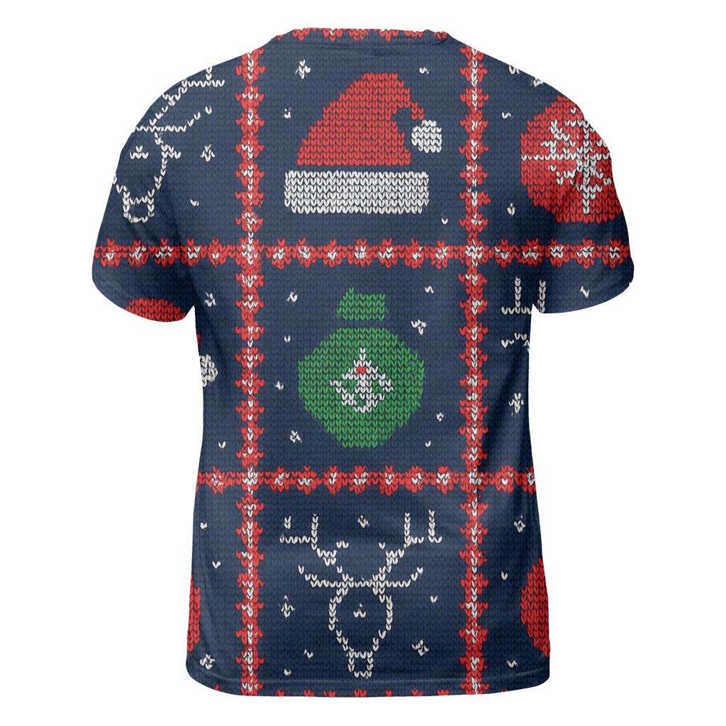 Cosmic Caroler Reindeer Constellation Grid Design statement graphic shirts