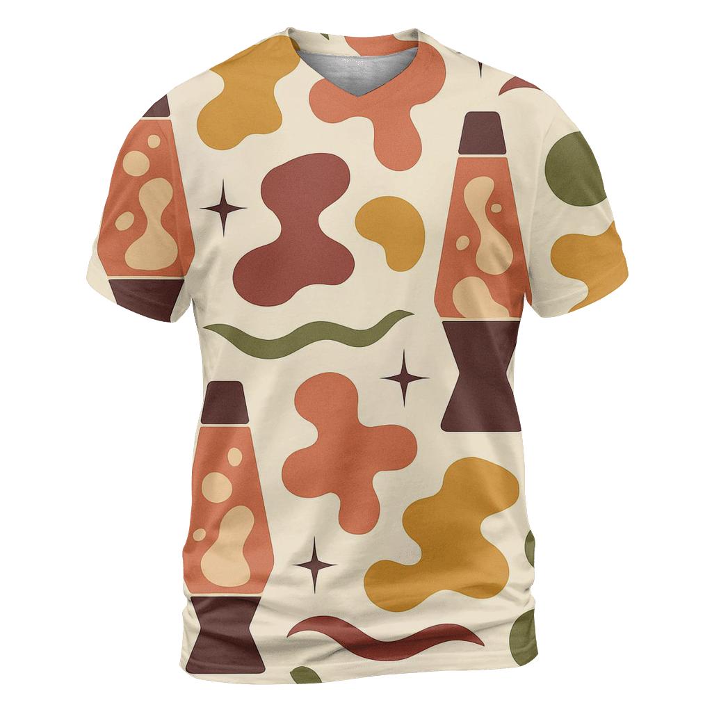 Groovy Lava Lamp Lounge Pattern statement graphic shirts