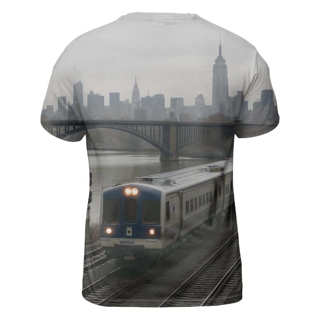 Harlem River Rail Curve With Midtown Beyond custom all-over print shirts