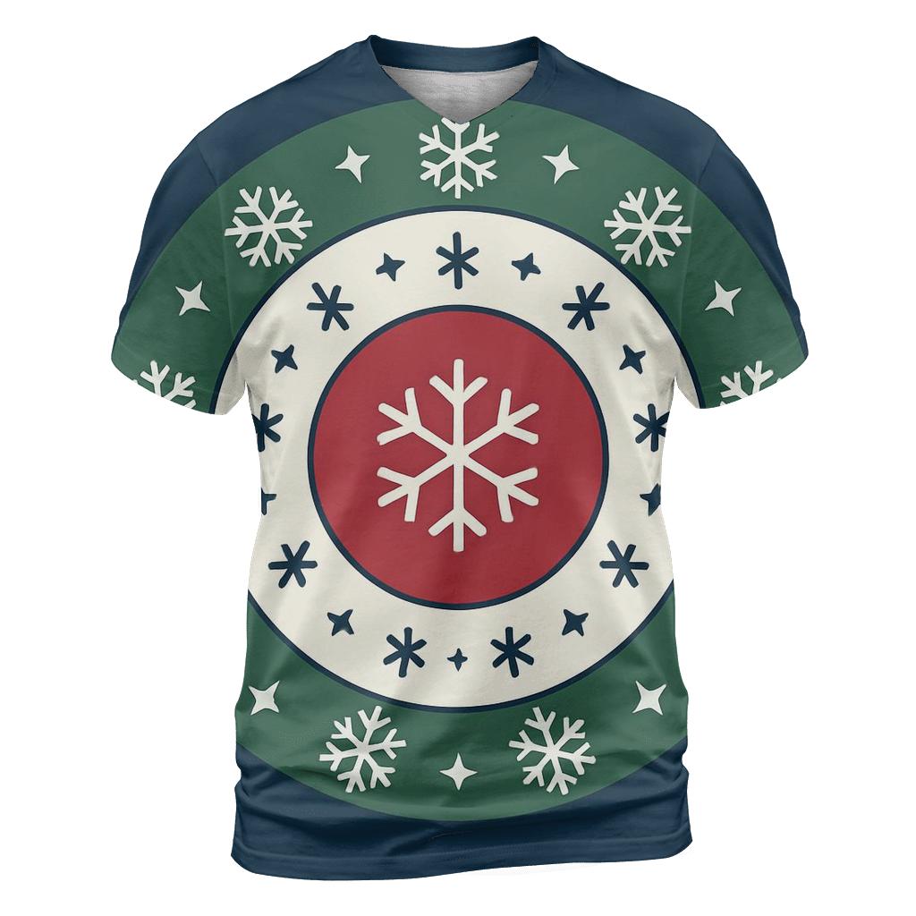 Snowflake Orbit Ornament Rings creative print fashion shirts