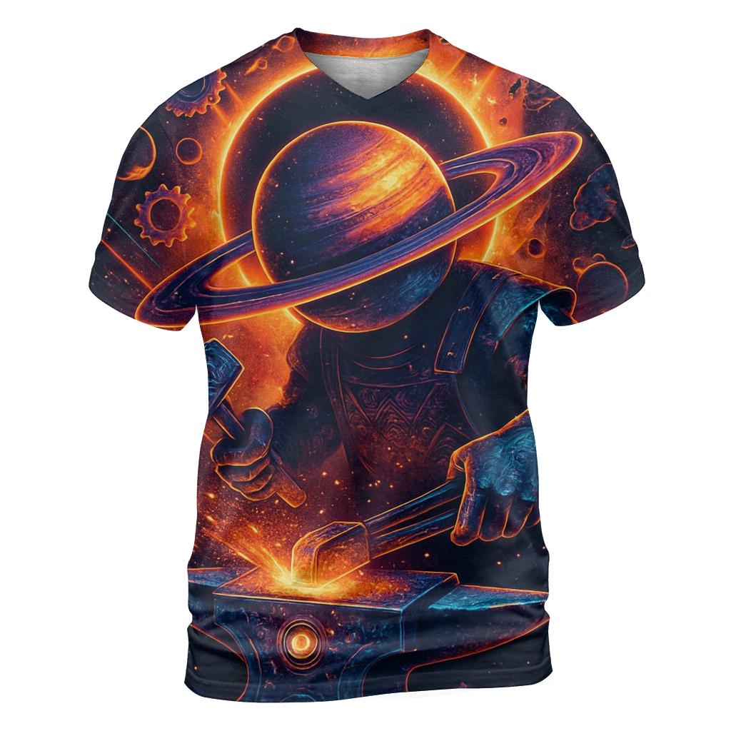 Clockwork Eclipse Forge vibrant all-over design tees