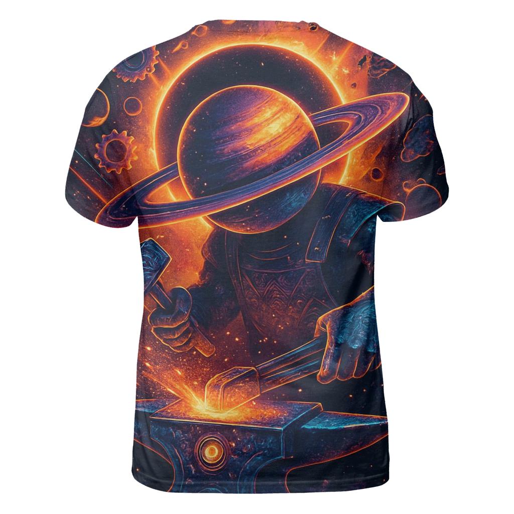 Clockwork Eclipse Forge vibrant all-over design tees