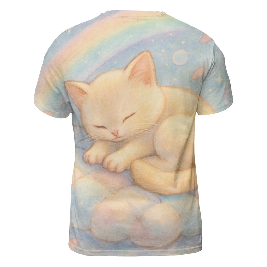 Aurora Quilt Cloud Kitten artistic all-over print tops