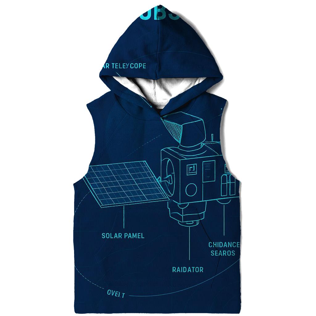 Solar Observatory Blueprint Poster premium hoodies