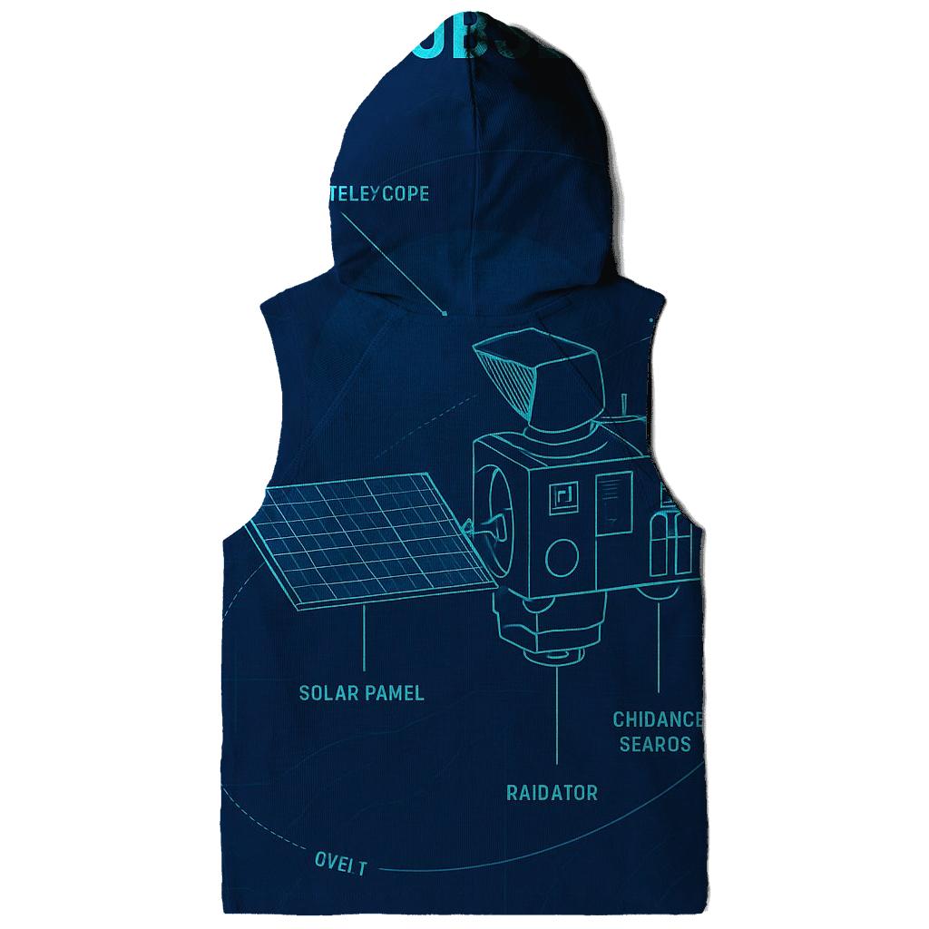 Solar Observatory Blueprint Poster premium hoodies