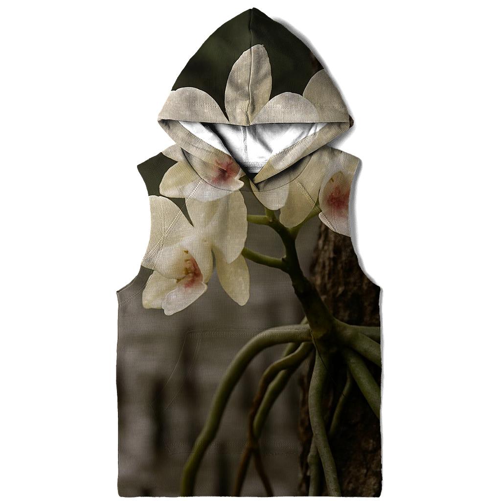 Epiphyte Orchid Roots On Mangrove Bark After Rain embroidered hoodies