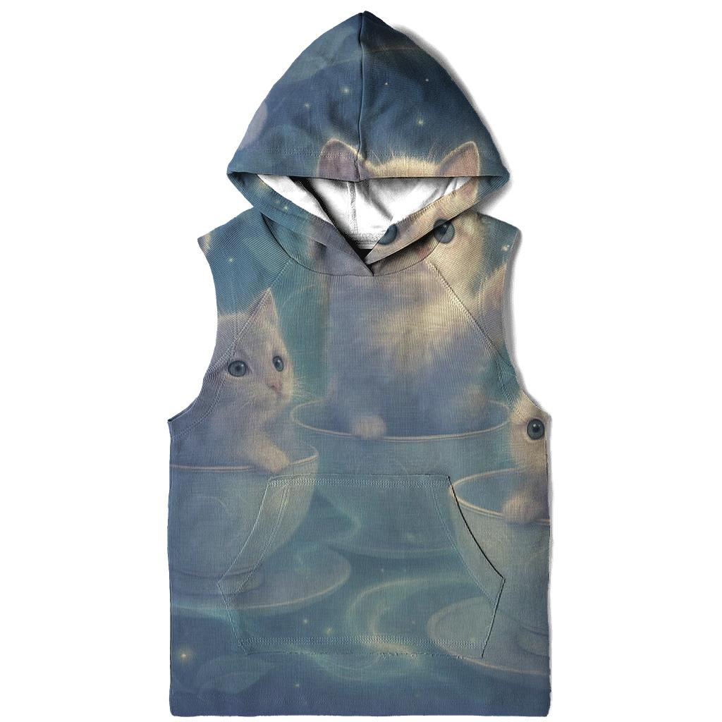 Moonlit Teacup Kitten Carousel designer hoodies