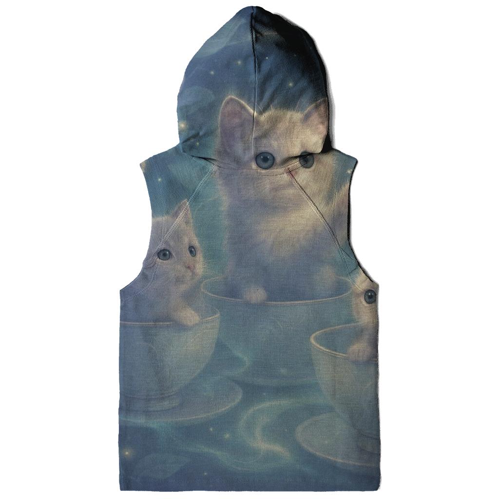 Moonlit Teacup Kitten Carousel designer hoodies