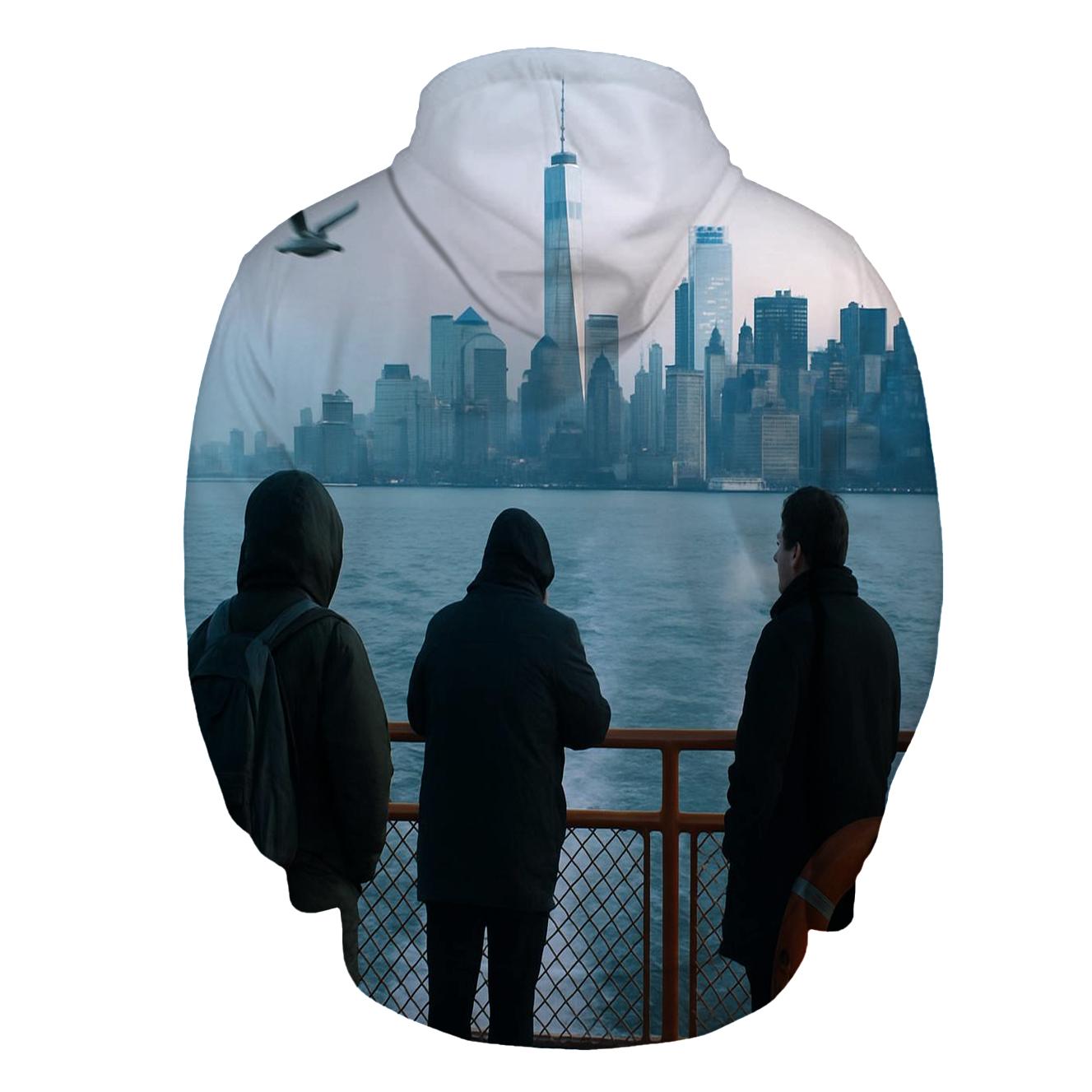 First Ferry Light Over Lower Manhattan heavyweight hoodies