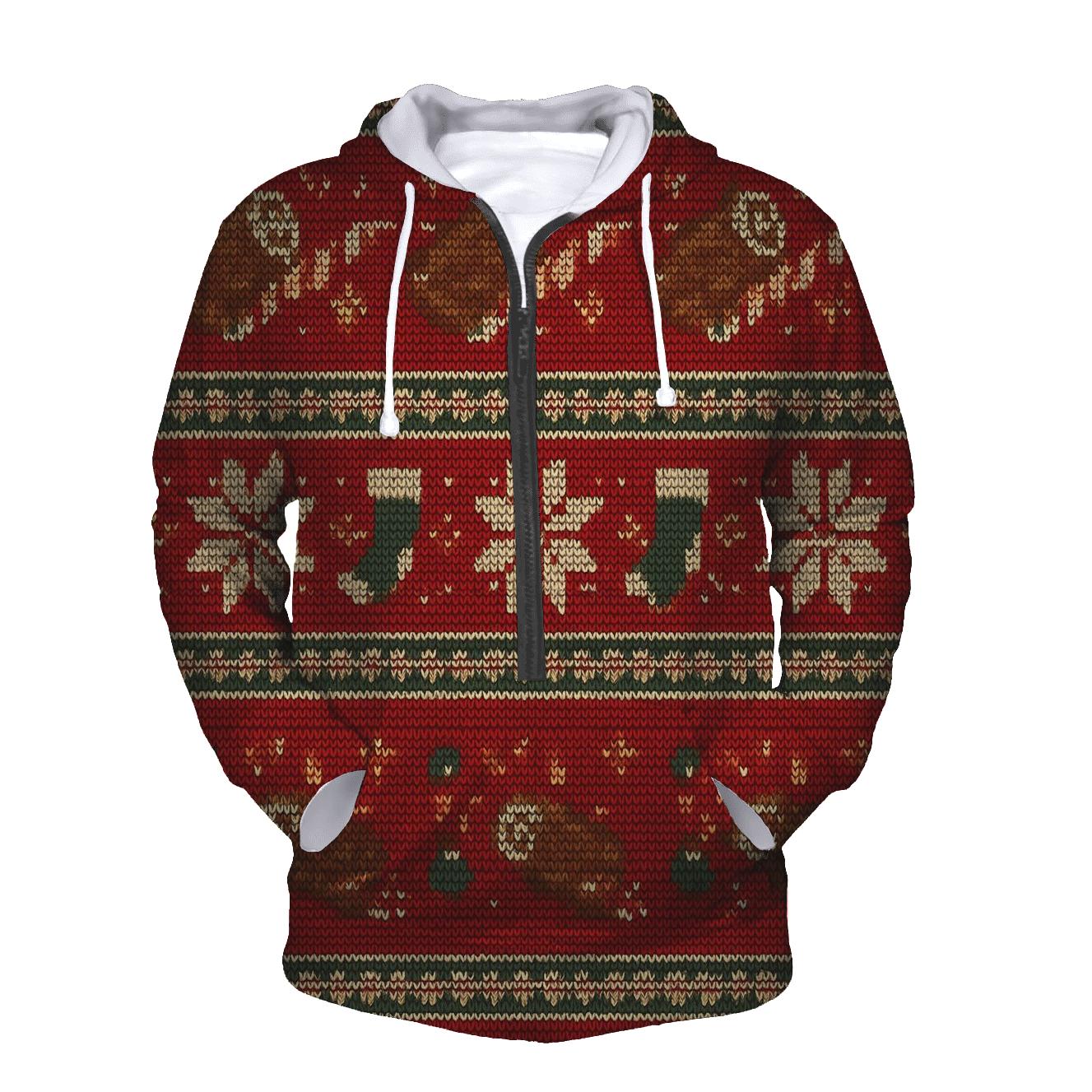 Jolly Yule Log Rocket Row Design premium hoodies