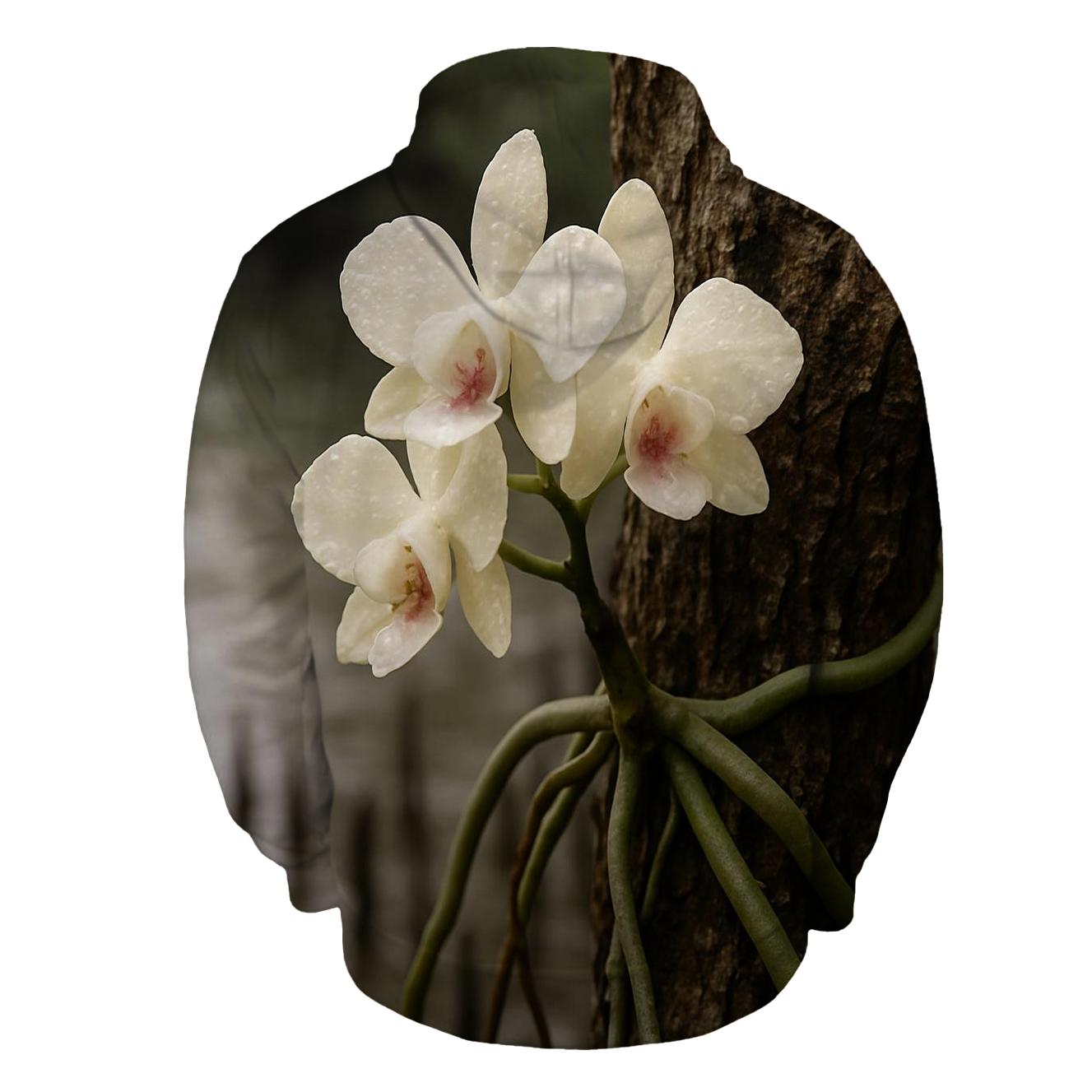 Epiphyte Orchid Roots On Mangrove Bark After Rain hoodie trends