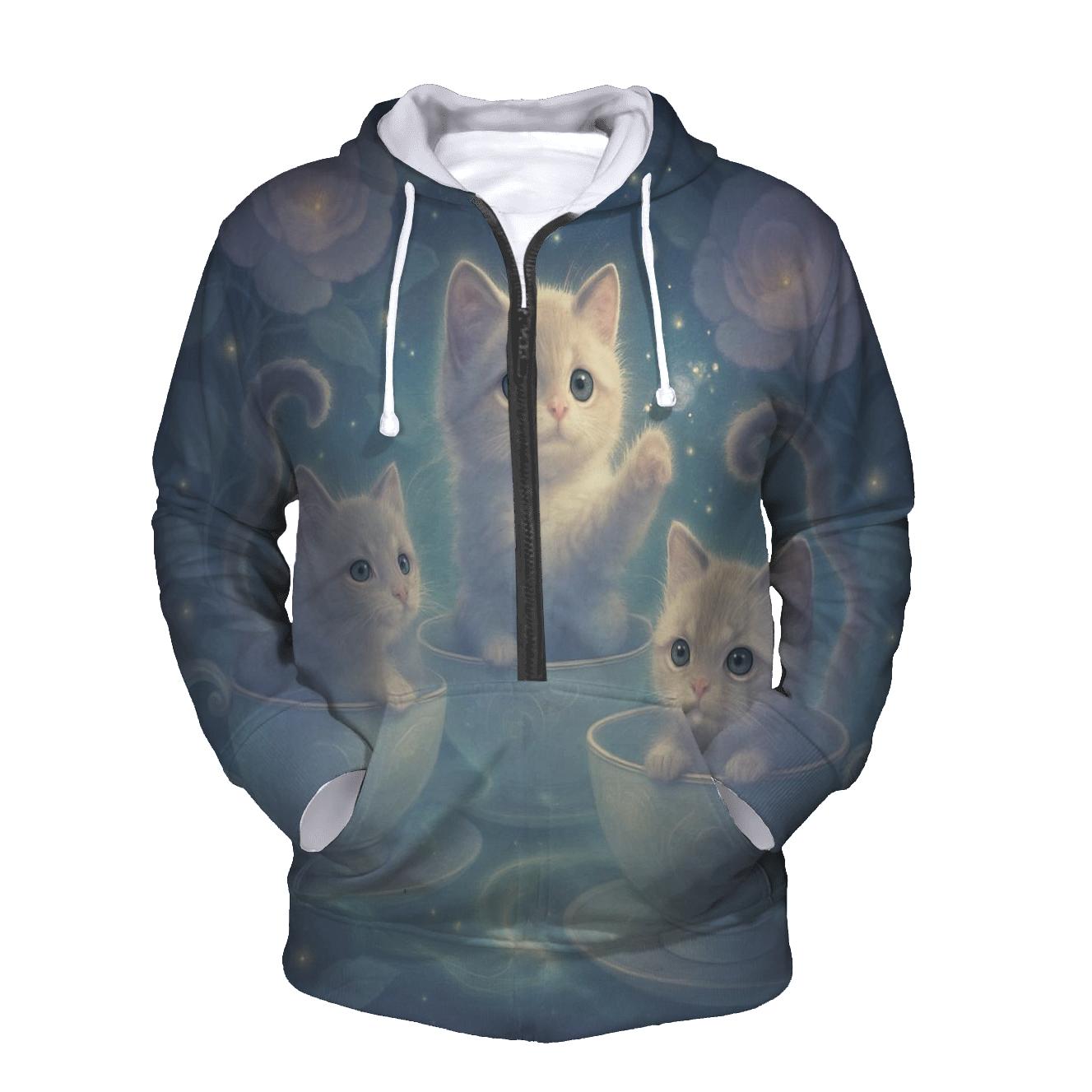 Moonlit Teacup Kitten Carousel hoodie styles