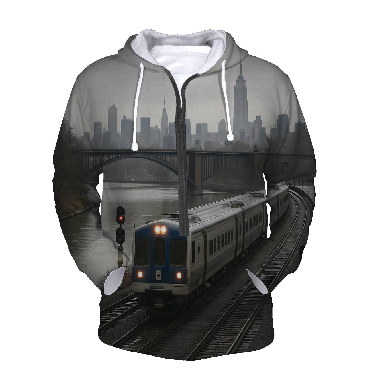 Harlem River Rail Curve With Midtown Beyond hoodie styles