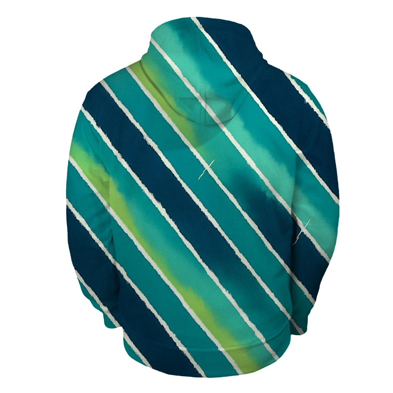 Arashi Diagonal Aurora Clamp Lines printed hoodies