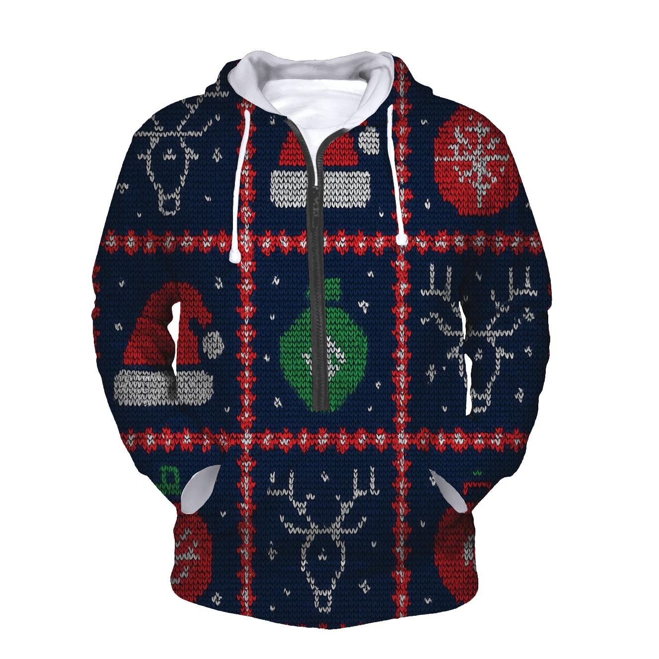 Cosmic Caroler Reindeer Constellation Grid Design hoodie styles