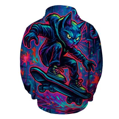 Prismatic Skatepark Alley Cat Mirage designer hoodies