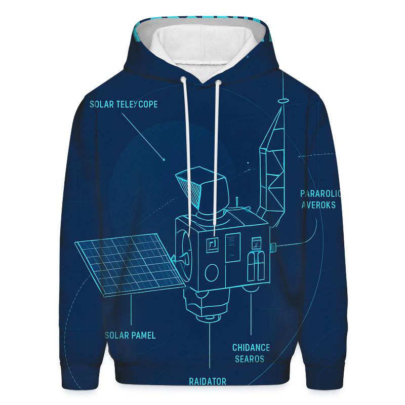 Solar Observatory Blueprint Poster hoodie designs