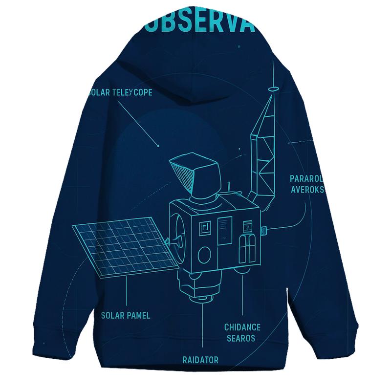 Solar Observatory Blueprint Poster hoodie designs