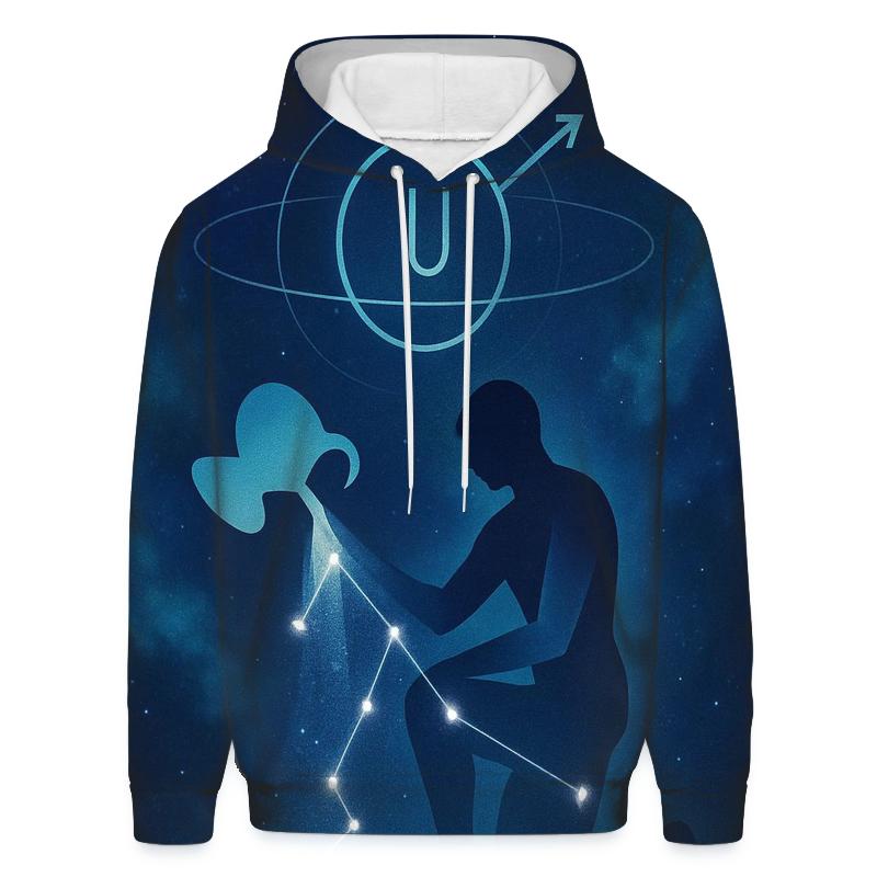 Aquarius Uranus Retrograde Star Pourer zip-up hoodies