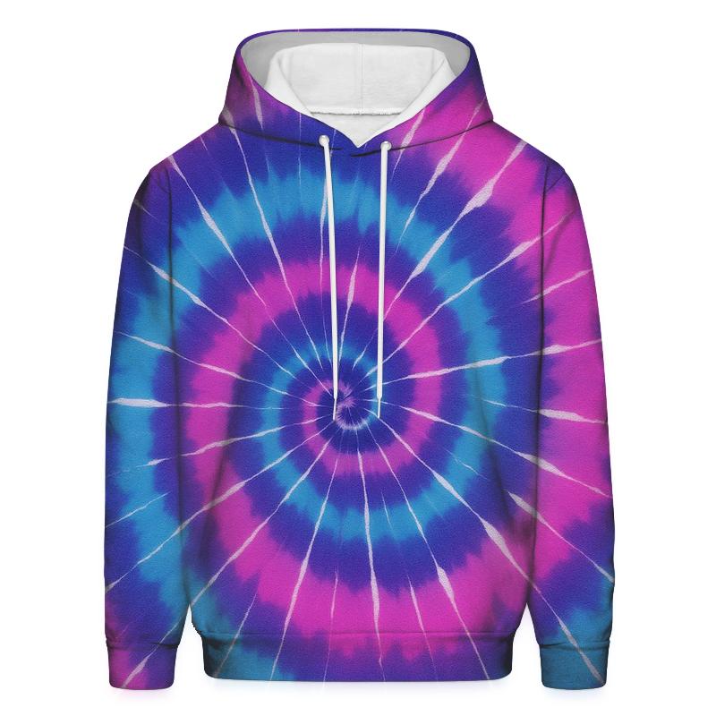 Nebula Spiral Overdye Whirlpool printed hoodies
