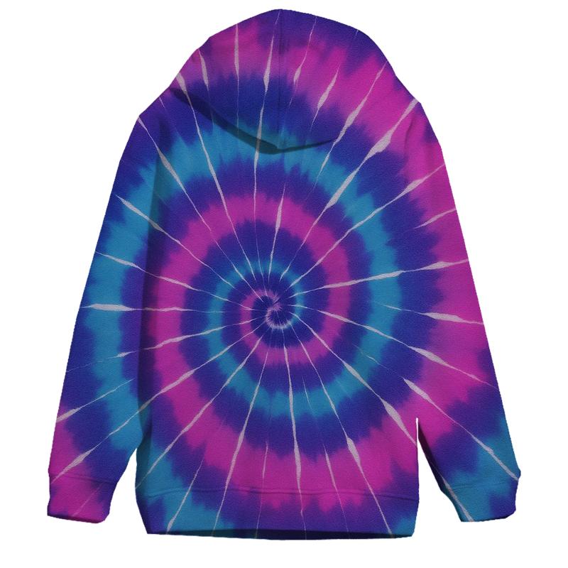 Nebula Spiral Overdye Whirlpool printed hoodies