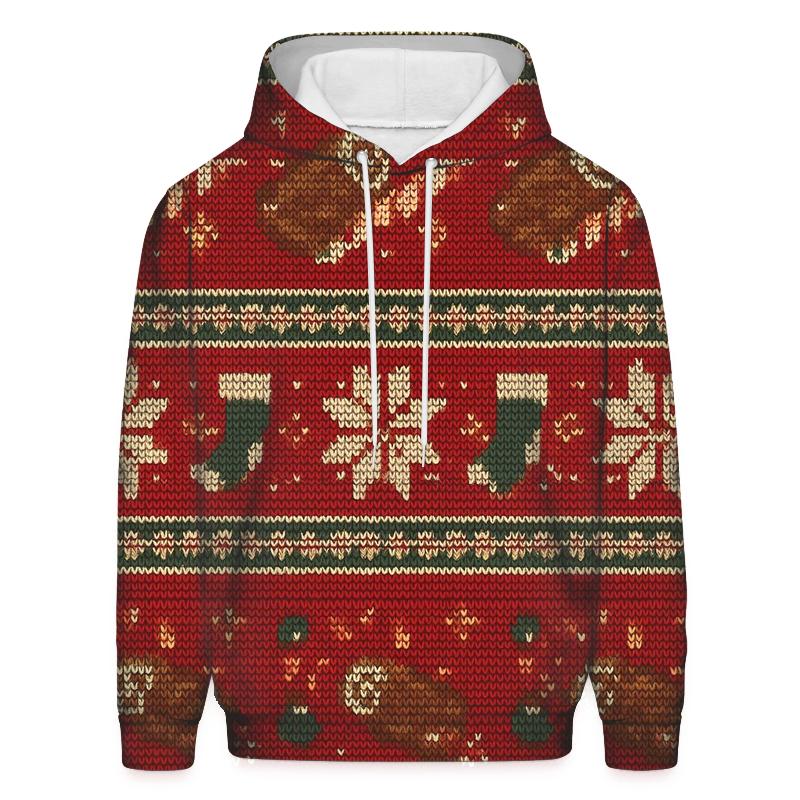 Jolly Yule Log Rocket Row Design zip-up hoodies