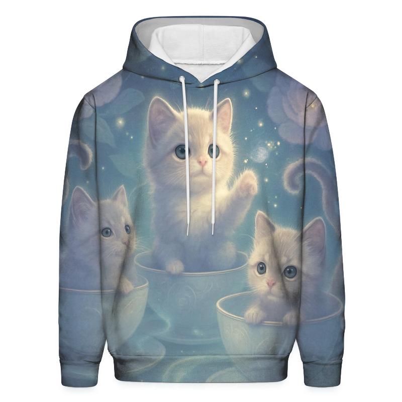 Moonlit Teacup Kitten Carousel hoodie trends