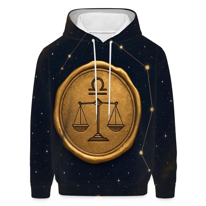 Libra Equinox Scales Constellation Seal pullover hoodies