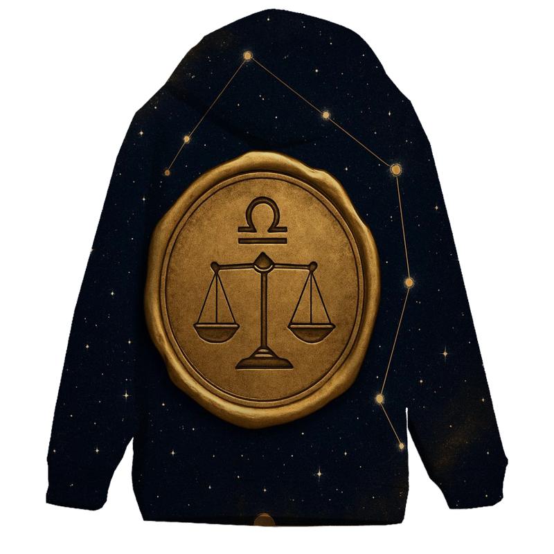Libra Equinox Scales Constellation Seal pullover hoodies