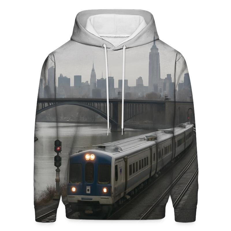Harlem River Rail Curve With Midtown Beyond designer hoodies